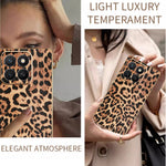 For Honor X8c 4G Case Leopard Print PU Leather Coated PC + TPU Electroplating Phone Cover