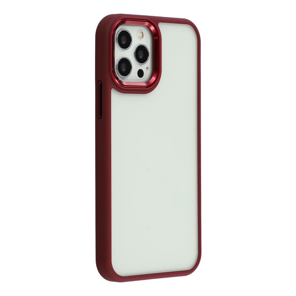 För iPhone 12 / 12 Pro Skal Stöttåligt TPU + PC Genomskinligt Bakskal