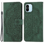 Xiaomi Redmi A1 4G / A2 4G Skyddande mobilskal Präglad Mandala Blommig Plånbok PU-läder + Mjukt TPU Reptåligt mobilskal