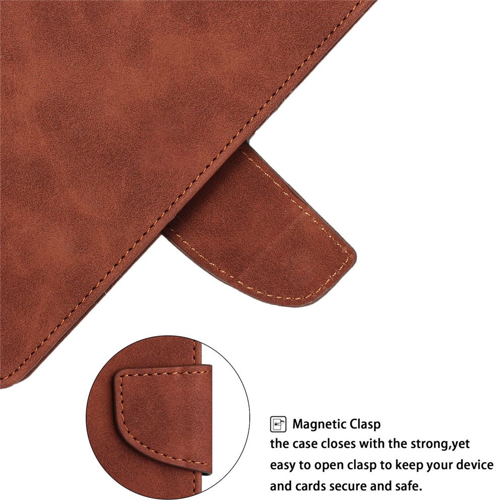 For Xiaomi Redmi A1 4G / A2 4G Shockproof Solid Color PU Leather Magnetic Phone Case Stand Flip Wallet Cover with Strap