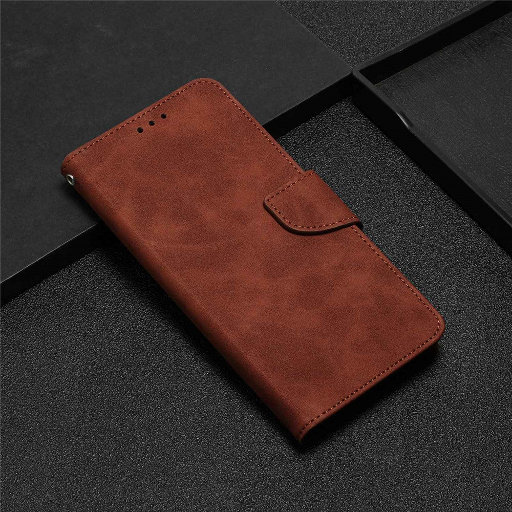 For Xiaomi Redmi A1 4G / A2 4G Shockproof Solid Color PU Leather Magnetic Phone Case Stand Flip Wallet Cover with Strap