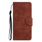 For Xiaomi Redmi A1 4G / A2 4G Shockproof Solid Color PU Leather Magnetic Phone Case Stand Flip Wallet Cover with Strap