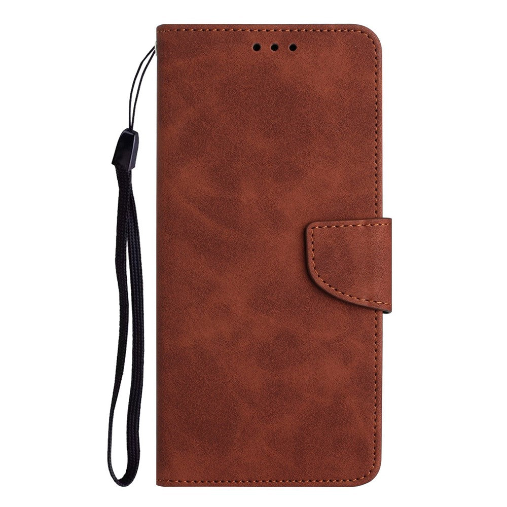 For Xiaomi Redmi A1 4G / A2 4G Shockproof Solid Color PU Leather Magnetic Phone Case Stand Flip Wallet Cover with Strap