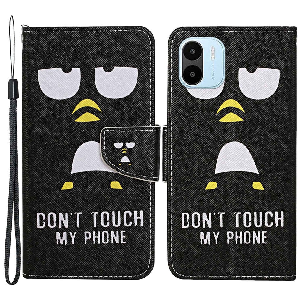 For Xiaomi Redmi A1 4G / A2 4G Cross Texture PU Leather Wallet Phone Case Pattern Printing Stand Magnetic Clasp Flip Cover with Strap
