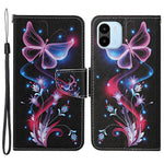 For Xiaomi Redmi A1 4G / A2 4G Cross Texture PU Leather Wallet Phone Case Pattern Printing Stand Magnetic Clasp Flip Cover with Strap
