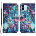 For Xiaomi Redmi A1 4G / A2 4G Cross Texture PU Leather Wallet Phone Case Pattern Printing Stand Magnetic Clasp Flip Cover with Strap