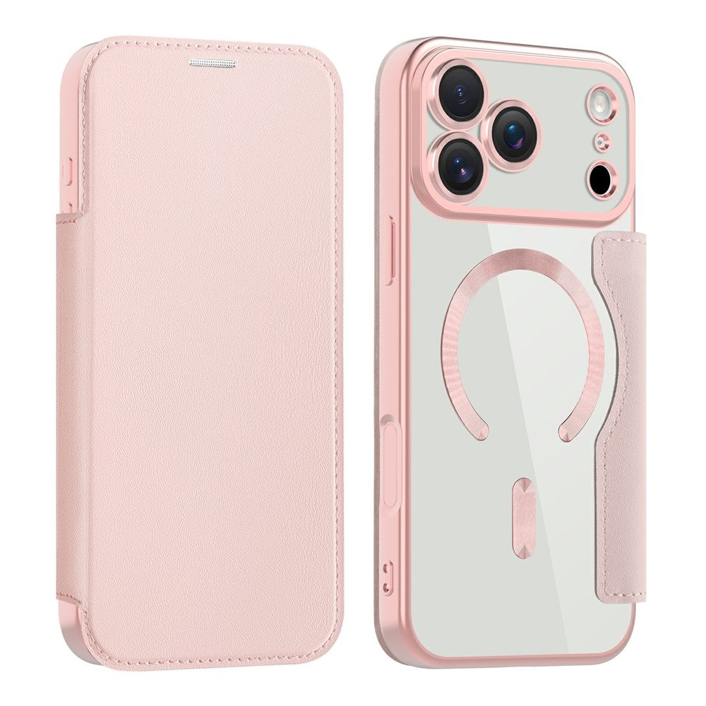Til iPhone 17 Pro Max cover kompatibelt med MagSafe RFID-blokerende kortholder lædertelefoncover