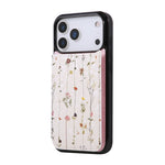 For iPhone 18 Pro Max / 17 Pro Max Case Flower Leather TPU RFID Blocking Phone Cover Card Slots
