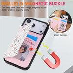 For iPhone 18 Pro Max / 17 Pro Max Case Flower Leather TPU RFID Blocking Phone Cover Card Slots