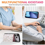 For iPhone 18 Pro Max / 17 Pro Max Case Flower Leather TPU RFID Blocking Phone Cover Card Slots