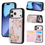 For iPhone 18 Pro Max / 17 Pro Max Case Flower Leather TPU RFID Blocking Phone Cover Card Slots