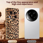 For Xiaomi 14 Ultra Case Leopard Print PU Leather Coated PC + TPU Electroplating Phone Cover