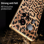 Xiaomi 15 Ultra-skal Leopardmönster PU-läderbelagd PC + TPU Galvaniserad mobilskal