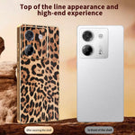 For Xiaomi Poco M7 Pro 5G Case Leopard Print PU Leather Coated PC + TPU Electroplating Phone Cover