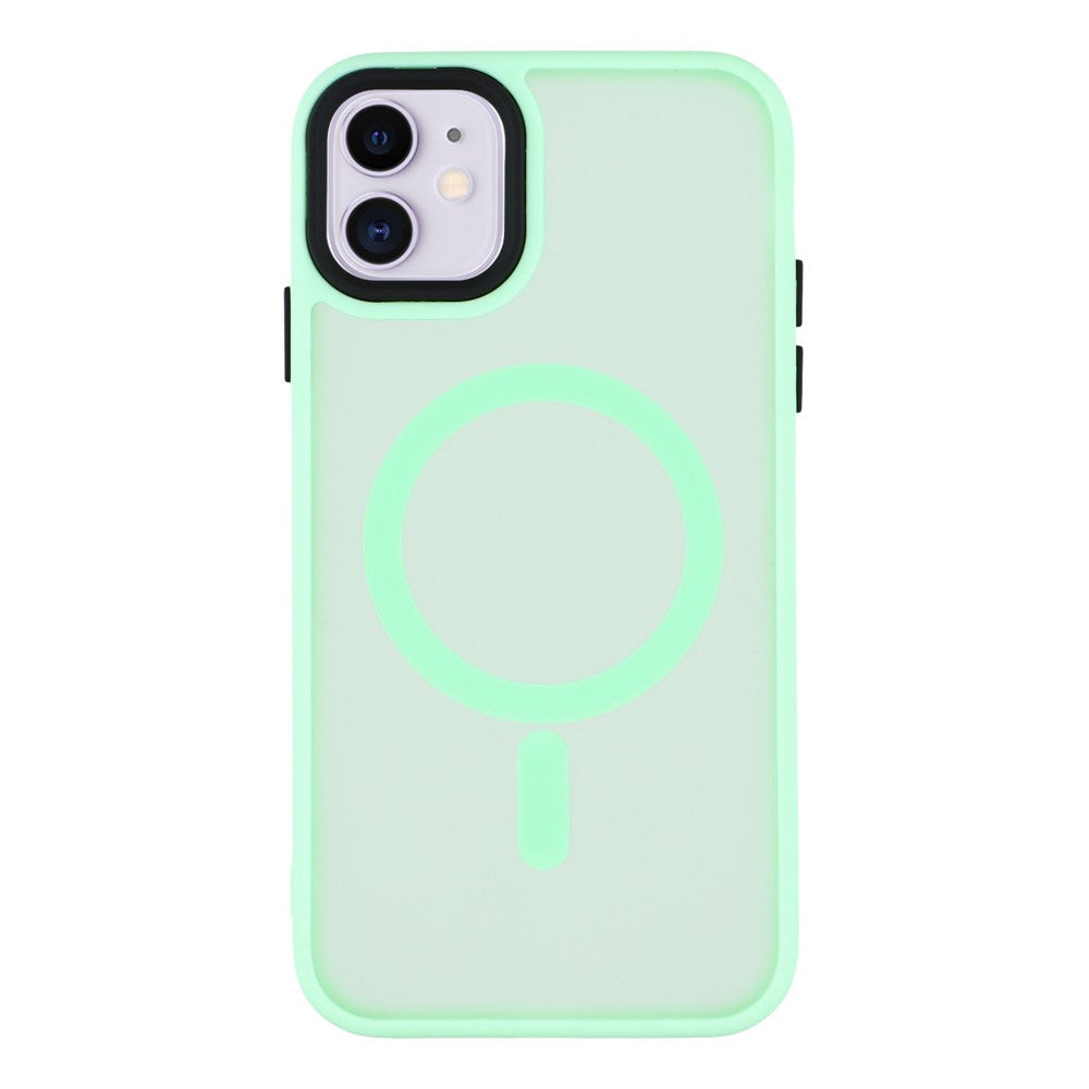 Til iPhone 11 cover, kompatibelt med MagSafe Skin-Touch PC + TPU telefoncover