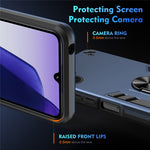 For Samsung Galaxy A08 5G / A08 4G / A07 4G Case PC + TPU Drop Defend Phone Cover with Ring Kickstand