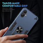 For Samsung Galaxy A08 5G / A08 4G / A07 4G Case PC + TPU Drop Defend Phone Cover with Ring Kickstand