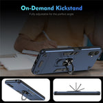For Samsung Galaxy A08 5G / A08 4G / A07 4G Case PC + TPU Drop Defend Phone Cover with Ring Kickstand