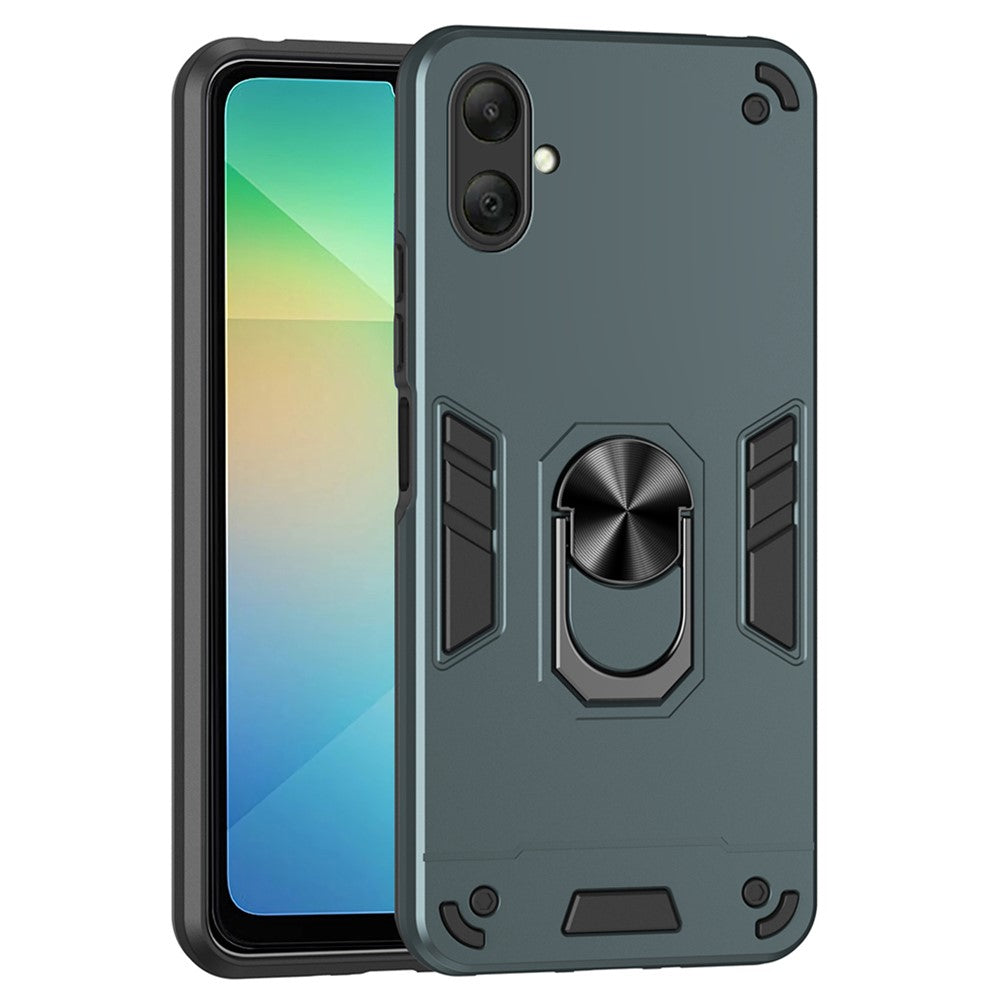For Samsung Galaxy A08 5G / A08 4G / A07 4G Case PC + TPU Drop Defend Phone Cover with Ring Kickstand