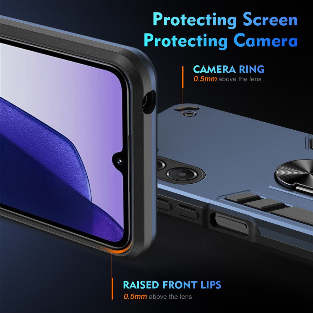 Til Samsung Galaxy A18 5G / A18 4G / A17 5G / A17 4G Cover PC + TPU Drop Defend Telefoncover med Ring Kickstand