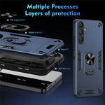 Til Samsung Galaxy A18 5G / A18 4G / A17 5G / A17 4G Cover PC + TPU Drop Defend Telefoncover med Ring Kickstand