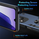 For Honor 400 Lite 5G Case PC + TPU Drop Defend Phone Cover with Ring Kickstand