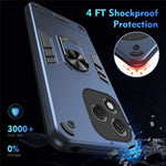 For Honor 400 Lite 5G Case PC + TPU Drop Defend Phone Cover with Ring Kickstand