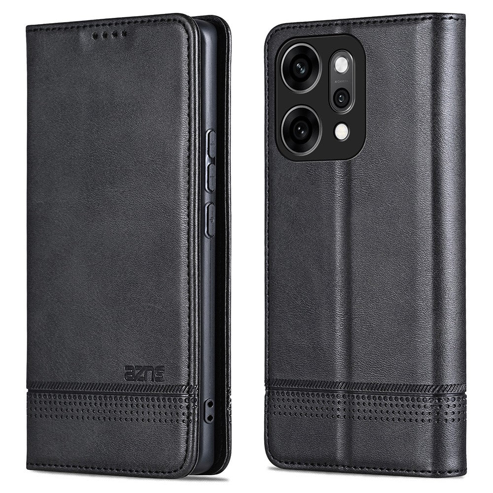 AZNS For Oppo Reno14 Pro 5G (Global) Case Cowhide Texture PU Leather Wallet Phone Cover