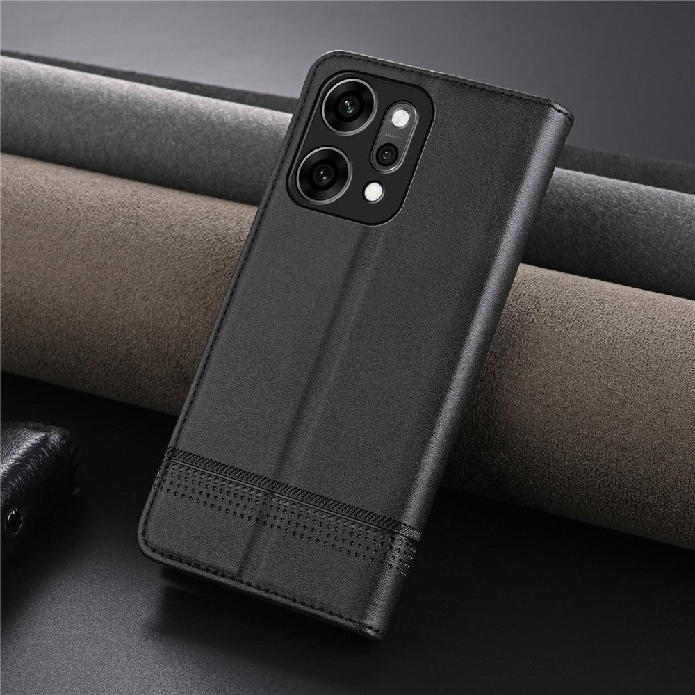 AZNS For Oppo Reno14 Pro 5G (Global) Case Cowhide Texture PU Leather Wallet Phone Cover