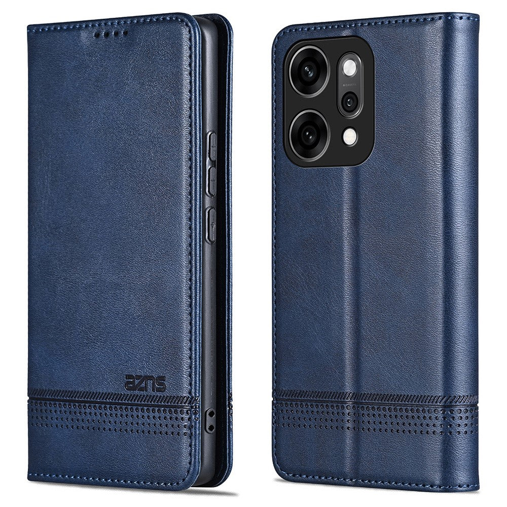 AZNS For Oppo Reno14 Pro 5G (Global) Case Cowhide Texture PU Leather Wallet Phone Cover