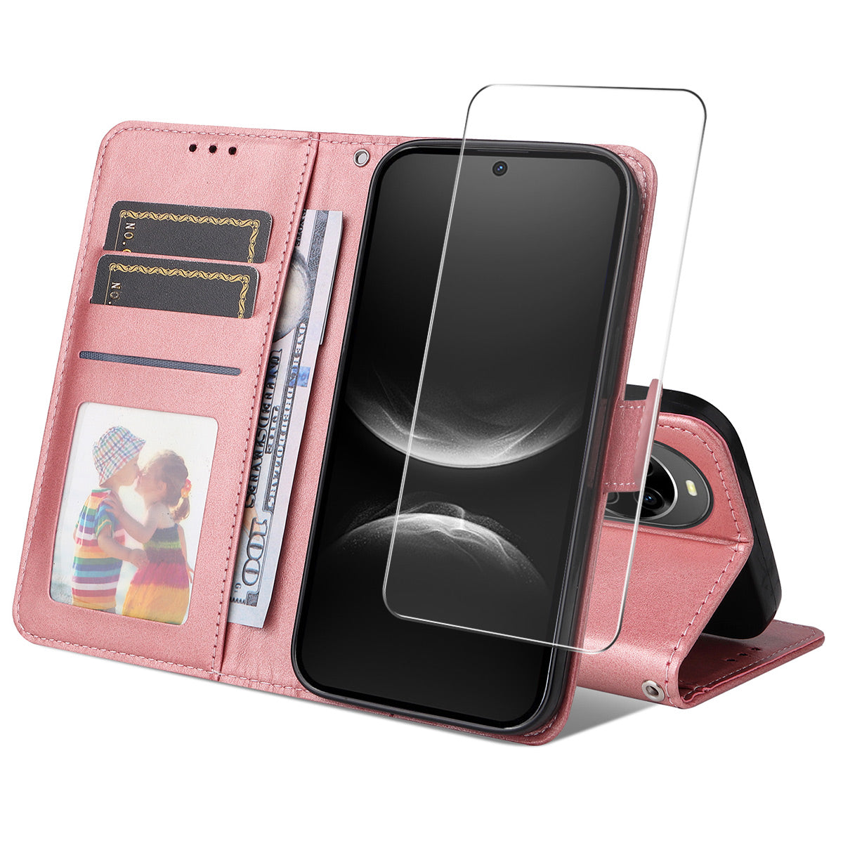 ENKAY HAT PRINCE For Huawei nova 14 5G PU Leather Wallet Case   Phone Stand Cover with Tempered Glass