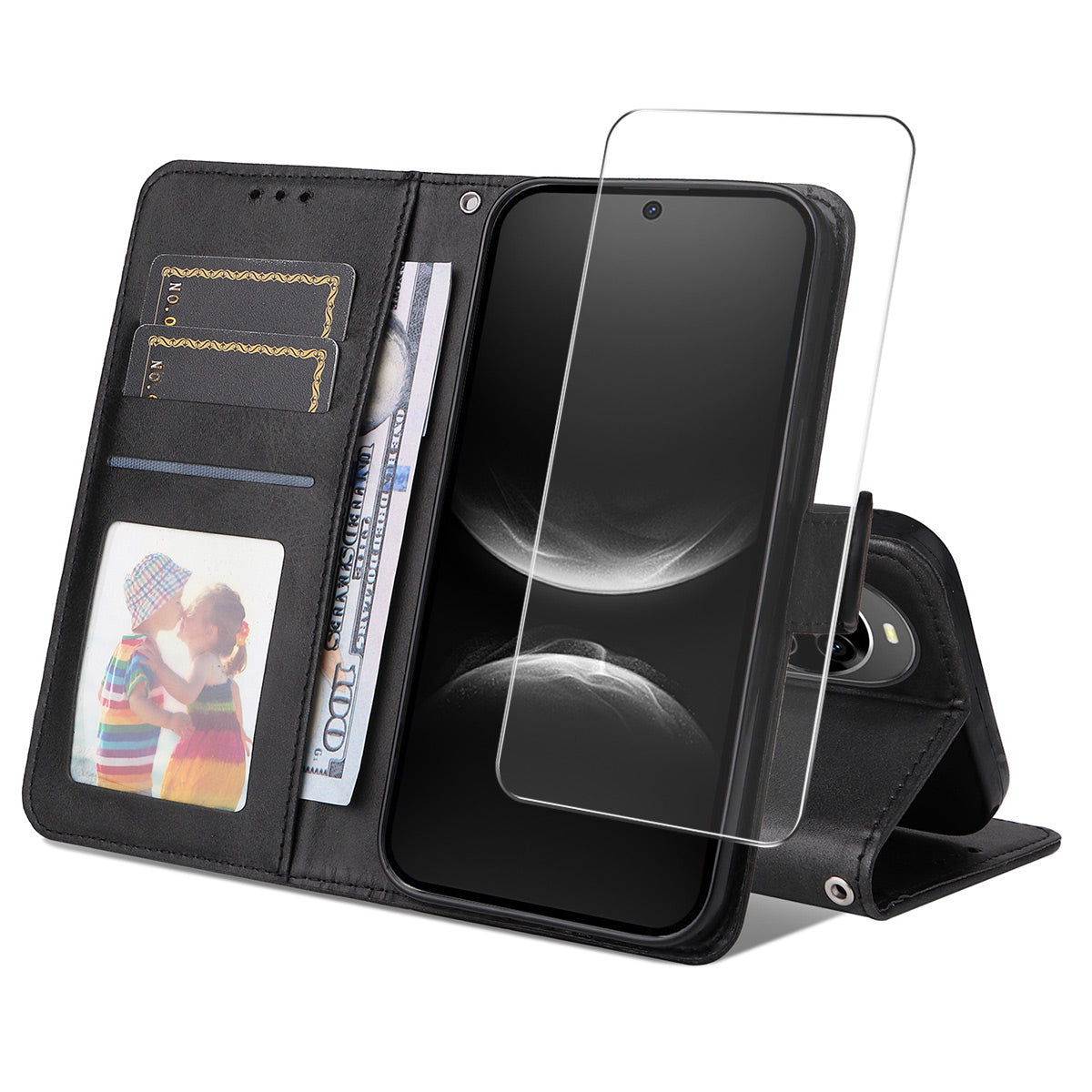 ENKAY HAT PRINCE For Huawei nova 14 5G PU Leather Wallet Case   Phone Stand Cover with Tempered Glass