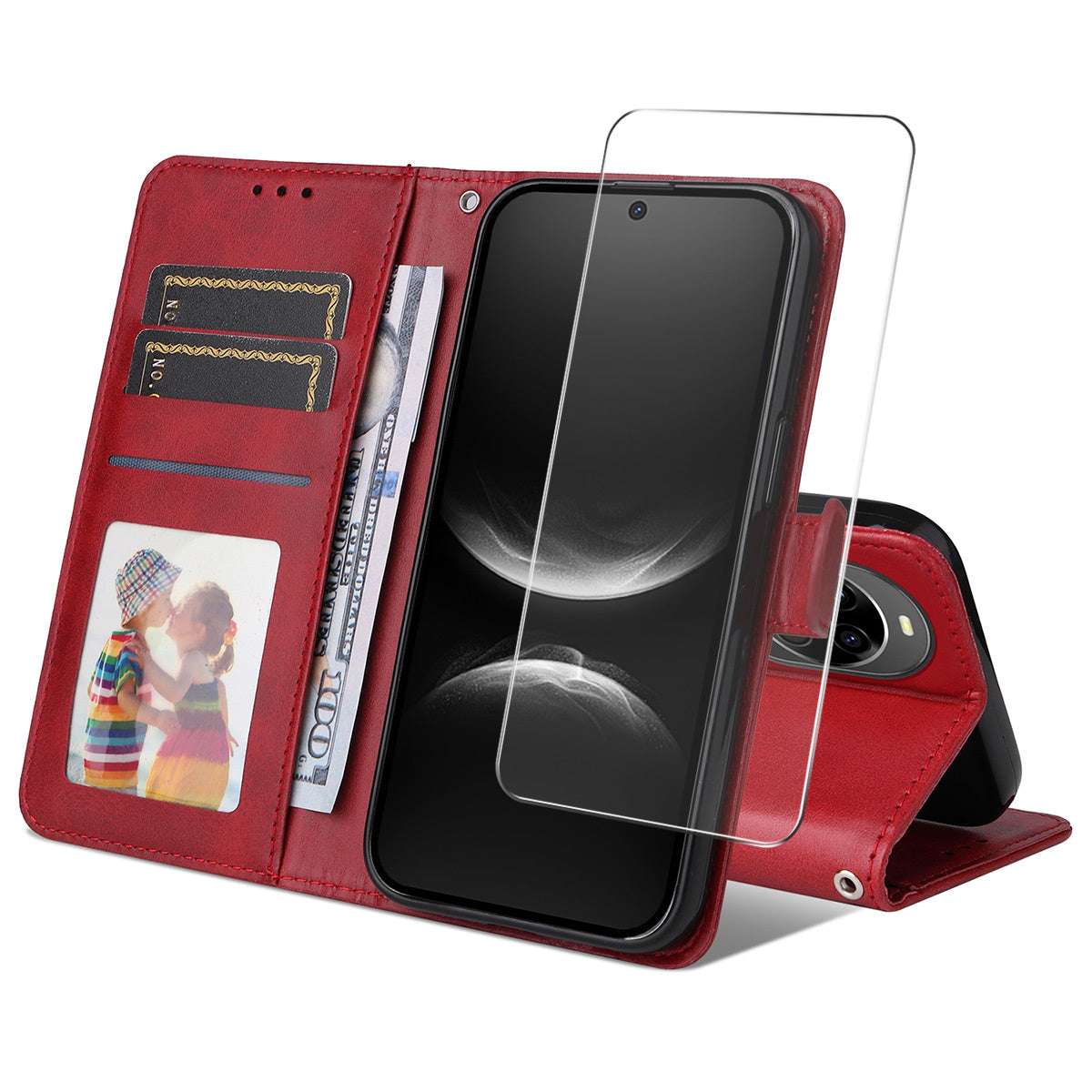 ENKAY HAT PRINCE For Huawei nova 14 5G PU Leather Wallet Case   Phone Stand Cover with Tempered Glass