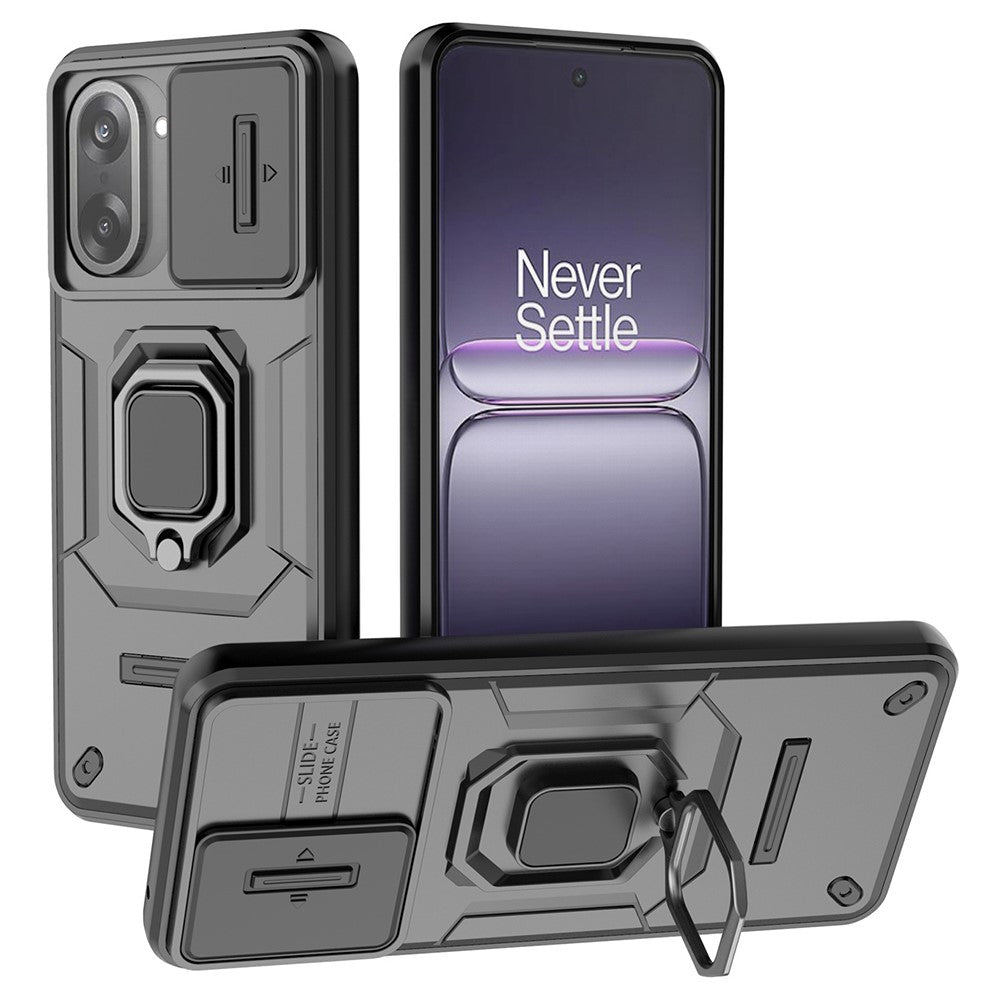 OnePlus Nord CE5 5G / Ace 5 Racing 5G-cover i PC + TPU med stativ, mobil- og linsebeskyttelse