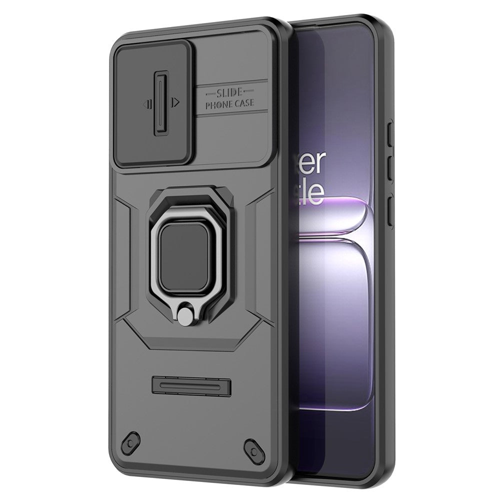 OnePlus Nord CE5 5G / Ace 5 Racing 5G-cover i PC + TPU med stativ, mobil- og linsebeskyttelse