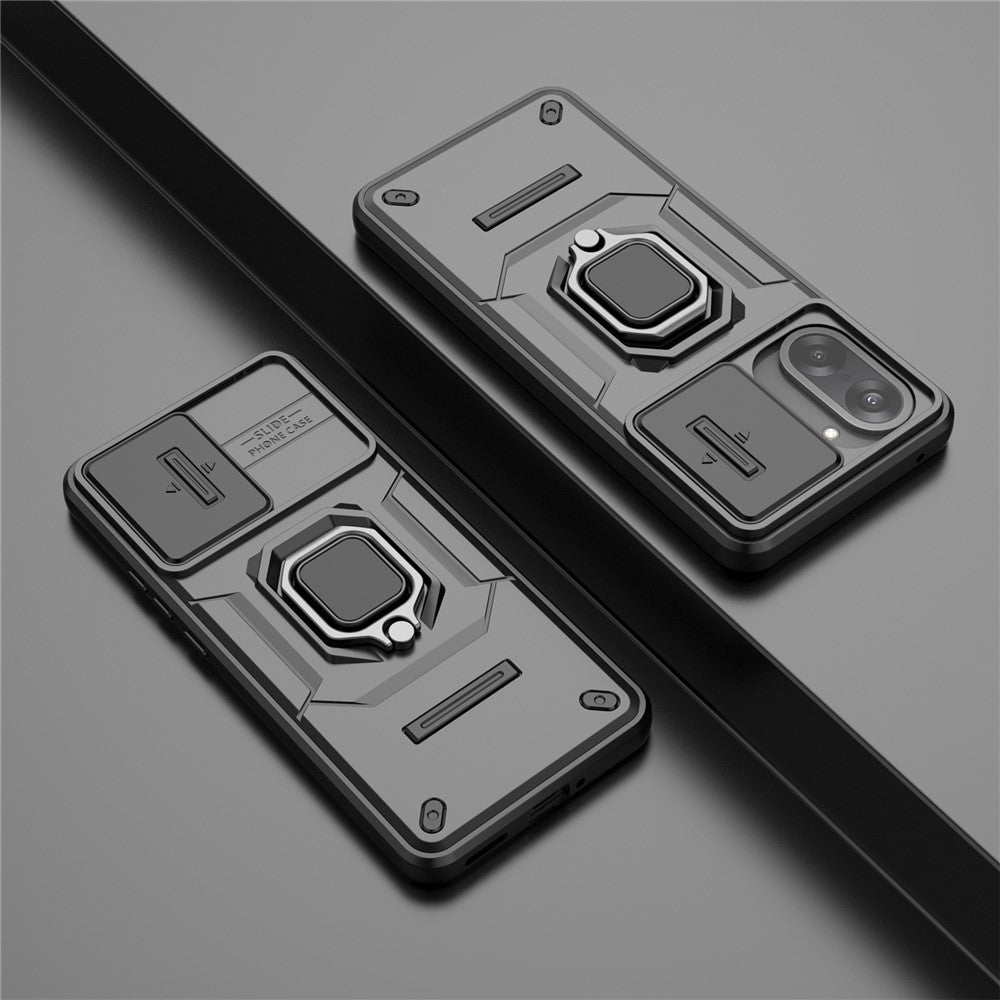 OnePlus Nord CE5 5G / Ace 5 Racing 5G-cover i PC + TPU med stativ, mobil- og linsebeskyttelse