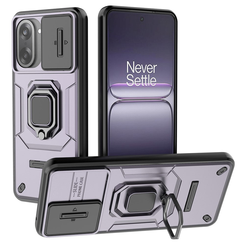OnePlus Nord CE5 5G / Ace 5 Racing 5G-cover i PC + TPU med stativ, mobil- og linsebeskyttelse