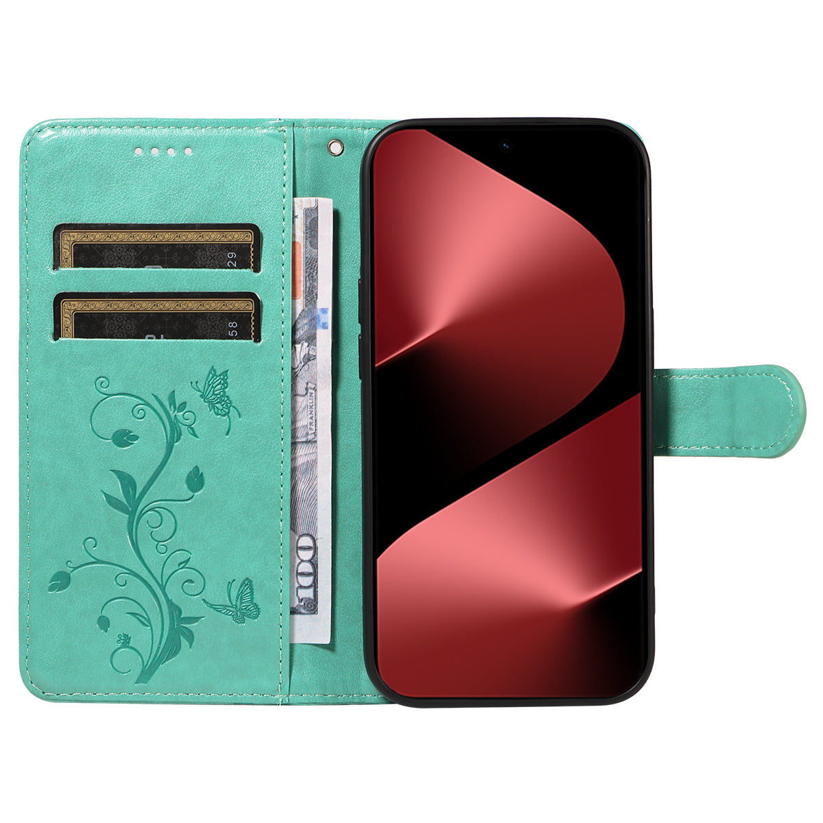 For Huawei Pura 80 Pro+ / Huawei Pura 80 Pro PU Leather Cases Flower Pattern Wallet Stand Phone Cover with Strap