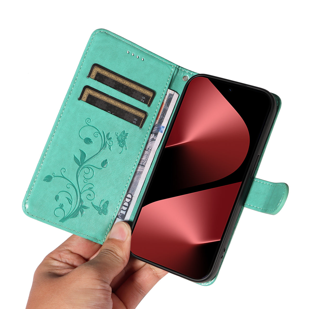 For Huawei Pura 80 Pro+ / Huawei Pura 80 Pro PU Leather Cases Flower Pattern Wallet Stand Phone Cover with Strap