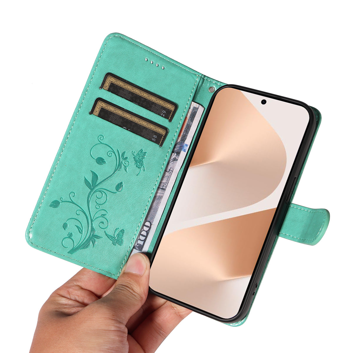 For Huawei Pura 80 PU Leather Cases Flower Pattern Wallet Stand Phone Cover with Strap