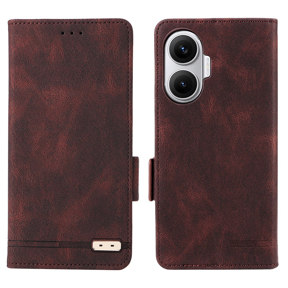 For Xiaomi Poco F7 5G / Redmi Turbo 4 Pro 5G Case Leather Wallet Flip Phone Cover with Hardware Decor