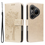 For Huawei Pura 80 Ultra Phone Case with Stand Cat Tree Pattern Leather Wallet Mobile Cover