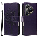 For Huawei Pura 80 Ultra Phone Case with Stand Cat Tree Pattern Leather Wallet Mobile Cover