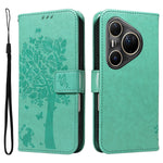 For Huawei Pura 80 Ultra Phone Case with Stand Cat Tree Pattern Leather Wallet Mobile Cover