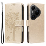 For Huawei Pura 80 Pro+ / Huawei Pura 80 Pro Phone Case with Stand Cat Tree Pattern Leather Wallet Mobile Cover