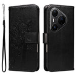 For Huawei Pura 80 Pro+ / Huawei Pura 80 Pro Phone Case with Stand Cat Tree Pattern Leather Wallet Mobile Cover