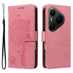 For Huawei Pura 80 Pro+ / Huawei Pura 80 Pro Phone Case with Stand Cat Tree Pattern Leather Wallet Mobile Cover