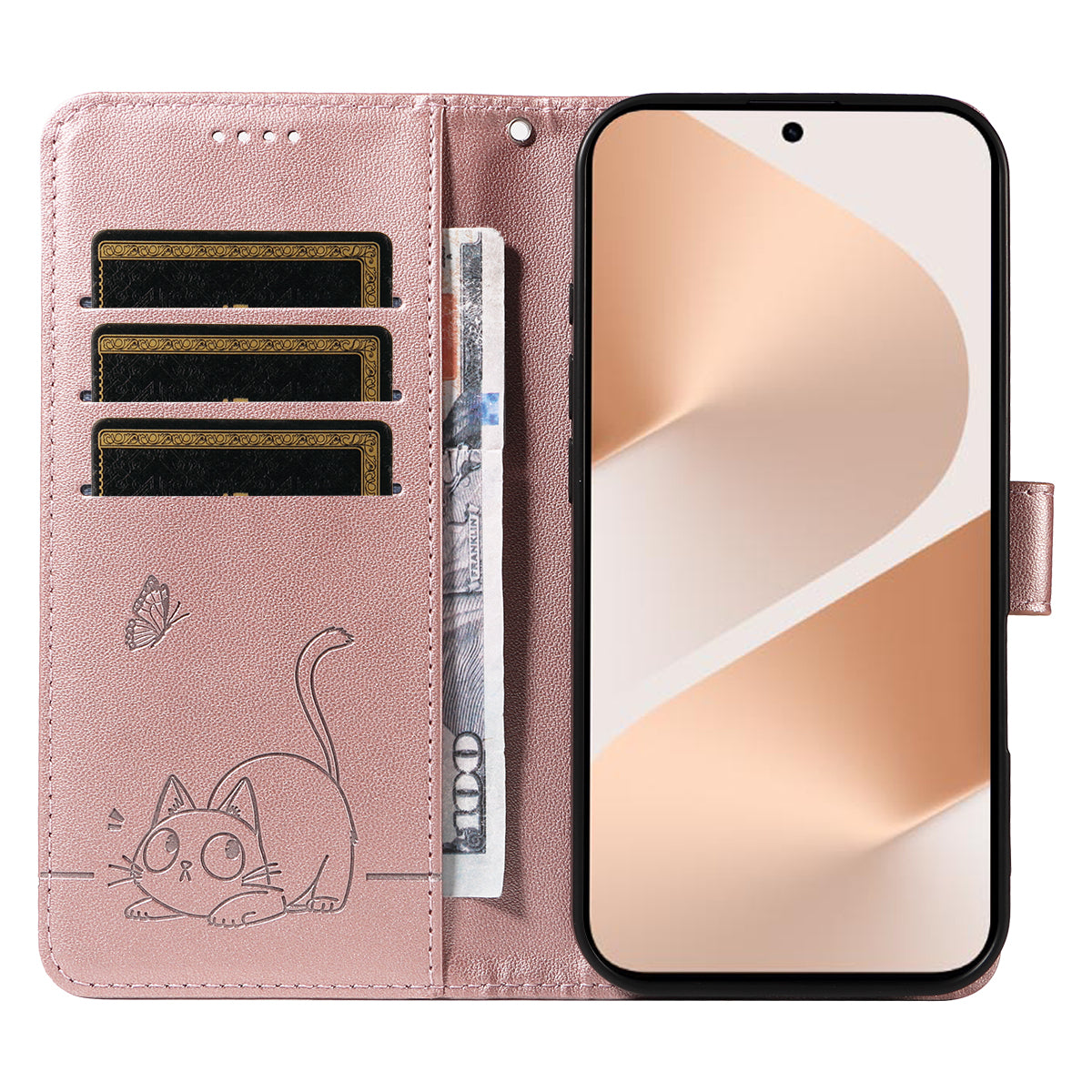 For Huawei Pura 80 Case Cat Pattern Imprint Leather Phone Cover with Wrist Strap