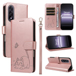 For OnePlus Nord 5 5G / OnePlus Ace 5 Ultra 5G Case Cat Pattern Imprint Leather Phone Cover with Wrist Strap