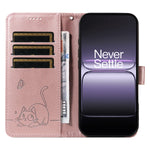 For OnePlus Nord 5 5G / OnePlus Ace 5 Ultra 5G Case Cat Pattern Imprint Leather Phone Cover with Wrist Strap